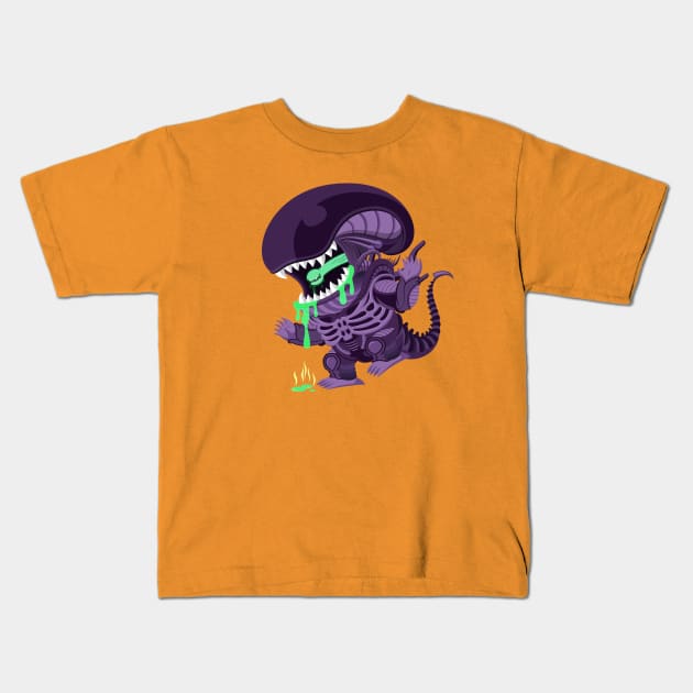 Xenomorph Kids T-Shirt by nocturnallygeekyme